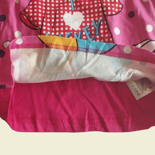 Kinder T-Shirt aus 100% Baumwolle,  Fuchsia mit Druck, Langlebig und Bequem - Perfektsua