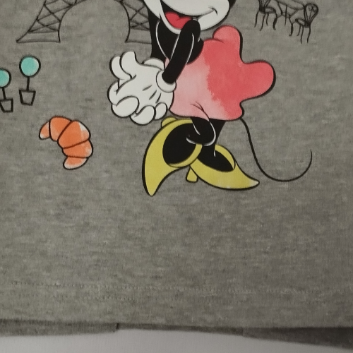 Mädchen T-Shirt  Paris Design Grau, Baumwolle und Polyester, Verschiedene Größen - Perfektsua