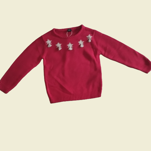 Bequemer Kinderpullover Rot mit Dekorativen Motiven, Perfekt für Alltag und Spiel - Perfektsua