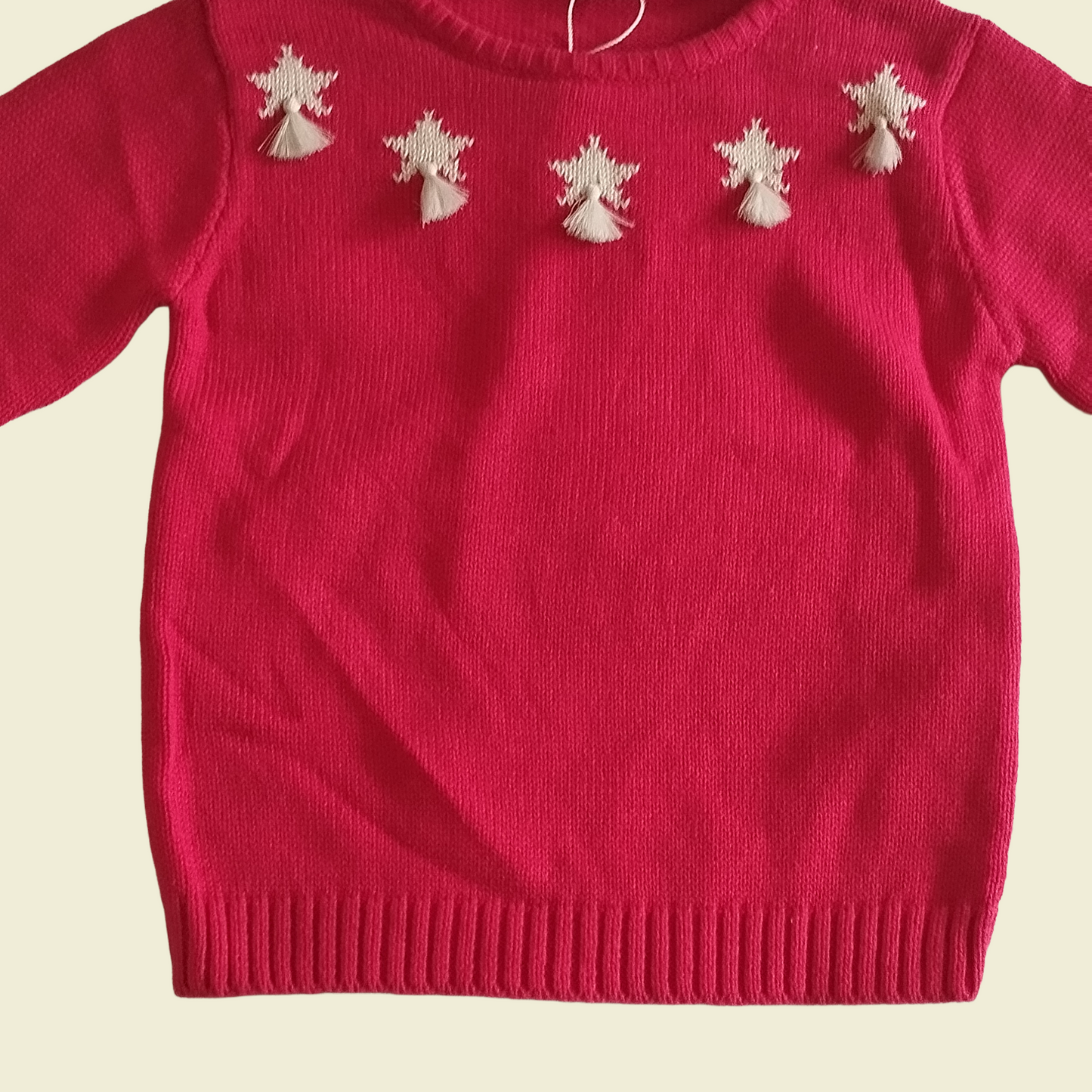 Bequemer Kinderpullover Rot mit Dekorativen Motiven, Perfekt für Alltag und Spiel - Perfektsua