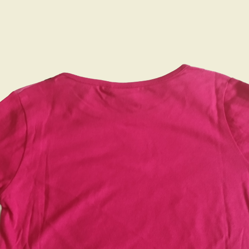 Kinder T-Shirt aus 100% Baumwolle,  Fuchsia mit Druck, Langlebig und Bequem - Perfektsua