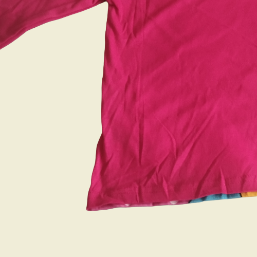 Kinder T-Shirt aus 100% Baumwolle,  Fuchsia mit Druck, Langlebig und Bequem - Perfektsua