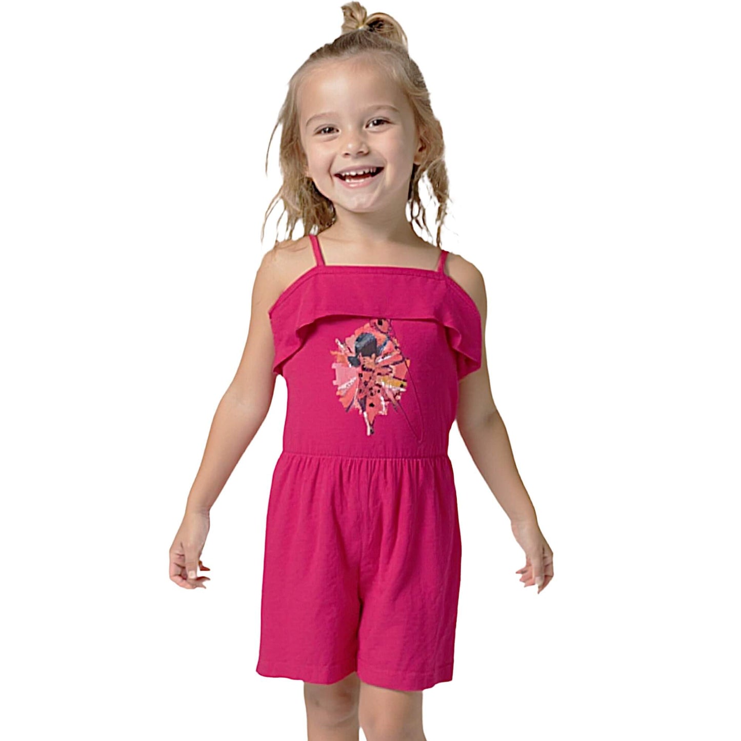 Jumpsuit rosa für Mädchen, Model