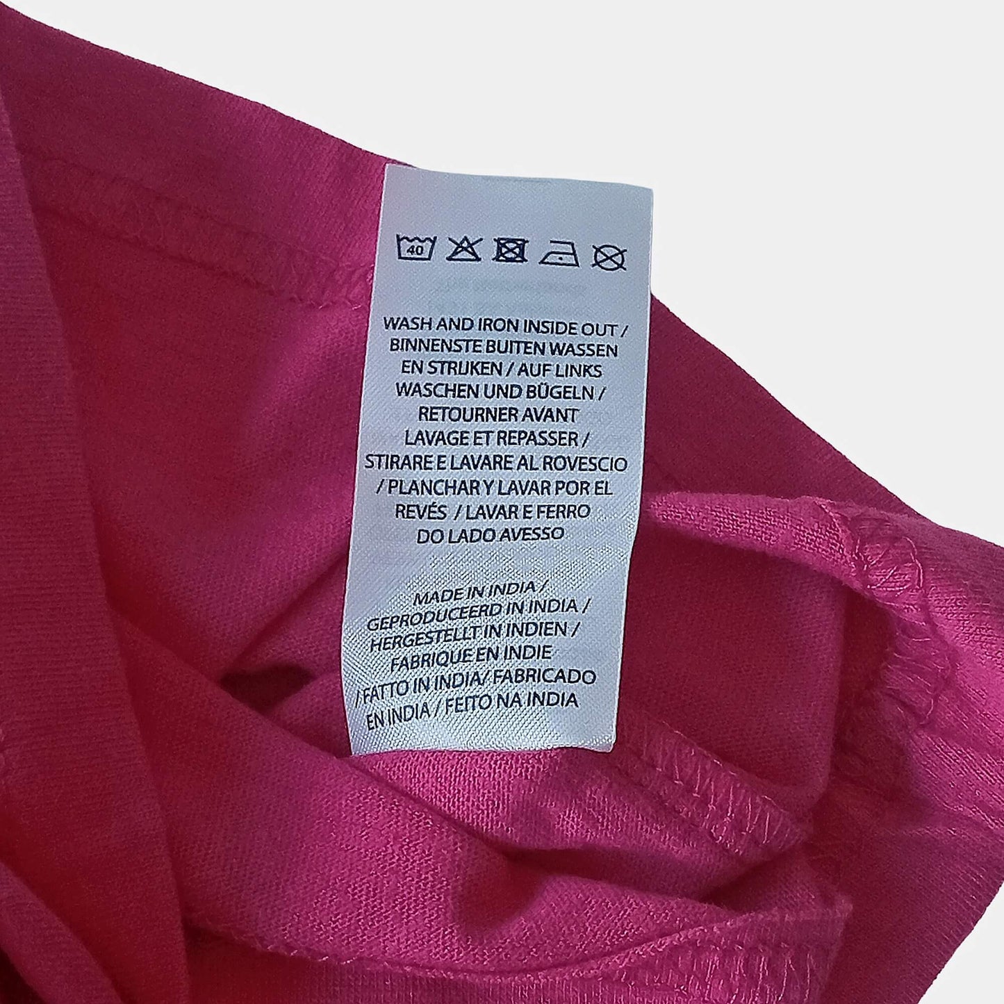 Jumpsuit rosa Pflegeetikett