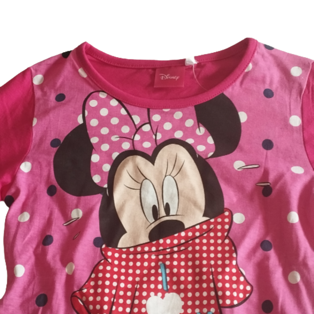 Kinder T-Shirt aus 100% Baumwolle,  Fuchsia mit Druck, Langlebig und Bequem