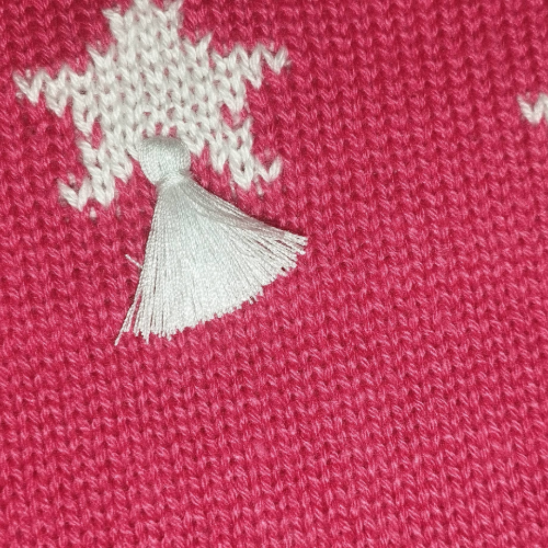 Bequemer Kinderpullover Rot mit Dekorativen Motiven, Perfekt für Alltag und Spiel