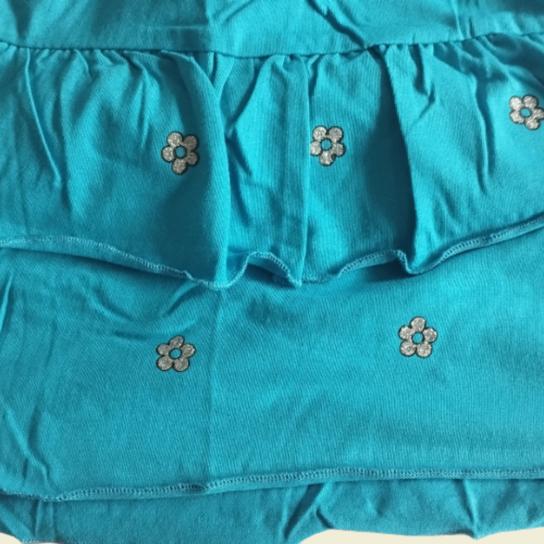 Kinder-Set, kurzärmeliges T-Shirt & blauer Rock, Mädchenbekleidung in verschiedene Größen