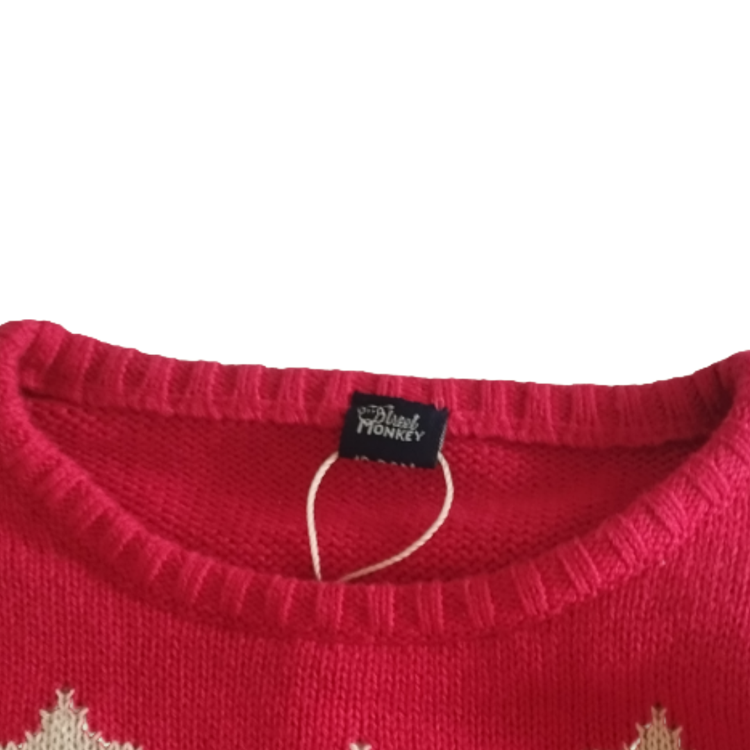 Bequemer Kinderpullover Rot mit Dekorativen Motiven, Perfekt für Alltag und Spiel