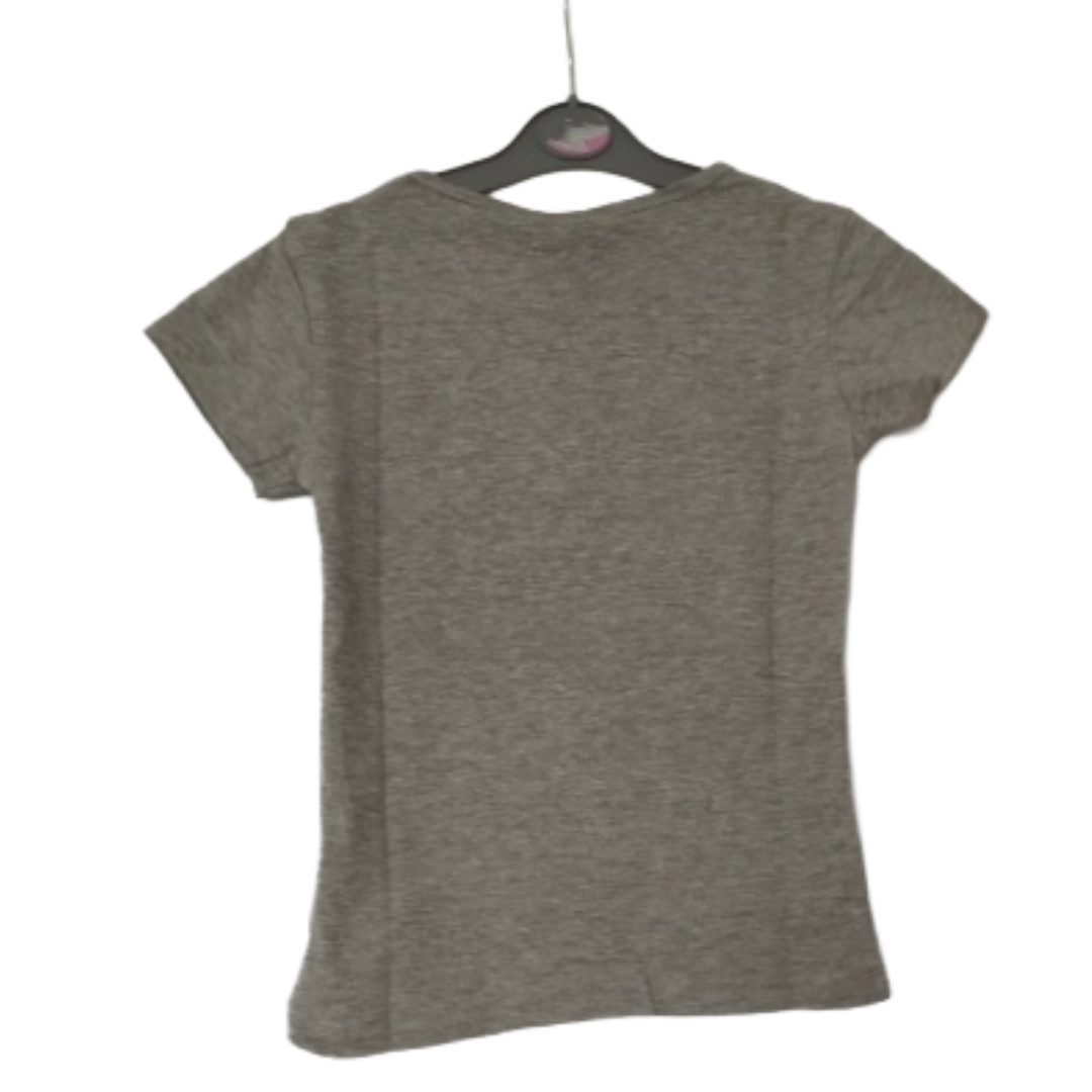 Mädchen T-Shirt  Paris Design Grau, Baumwolle und Polyester, Verschiedene Größen