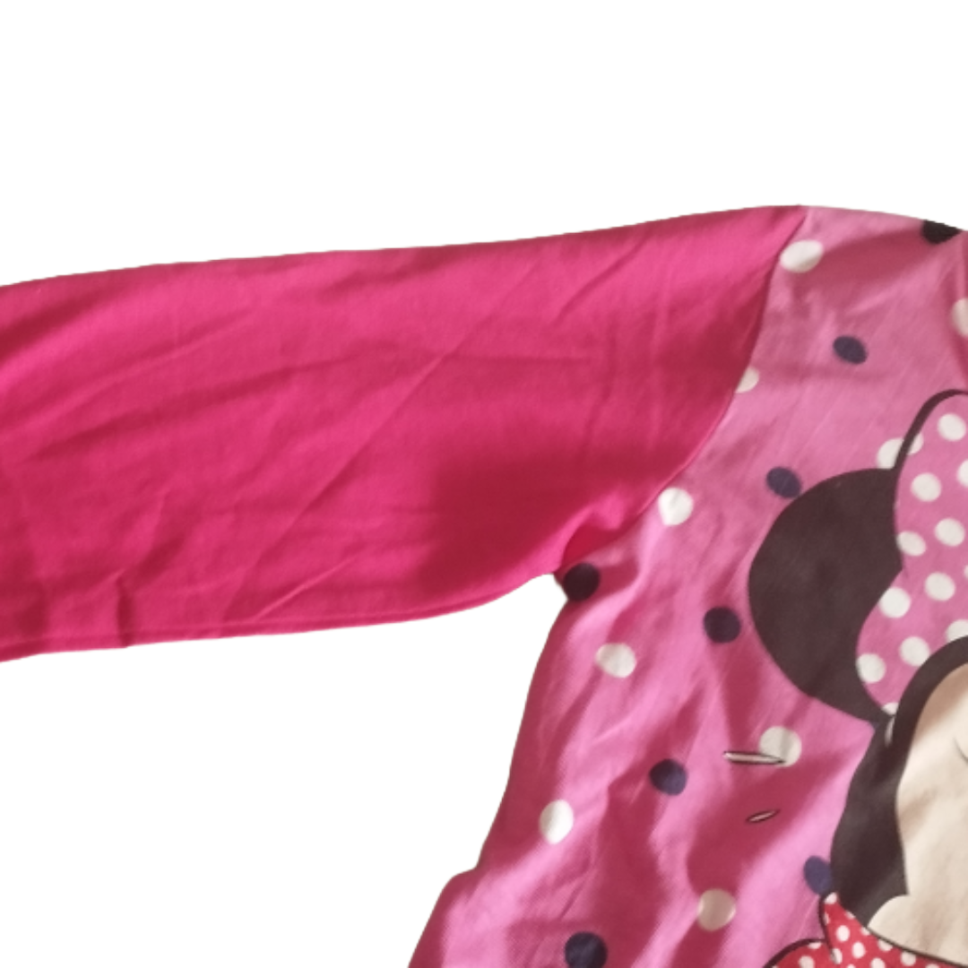 Kinder T-Shirt aus 100% Baumwolle,  Fuchsia mit Druck, Langlebig und Bequem