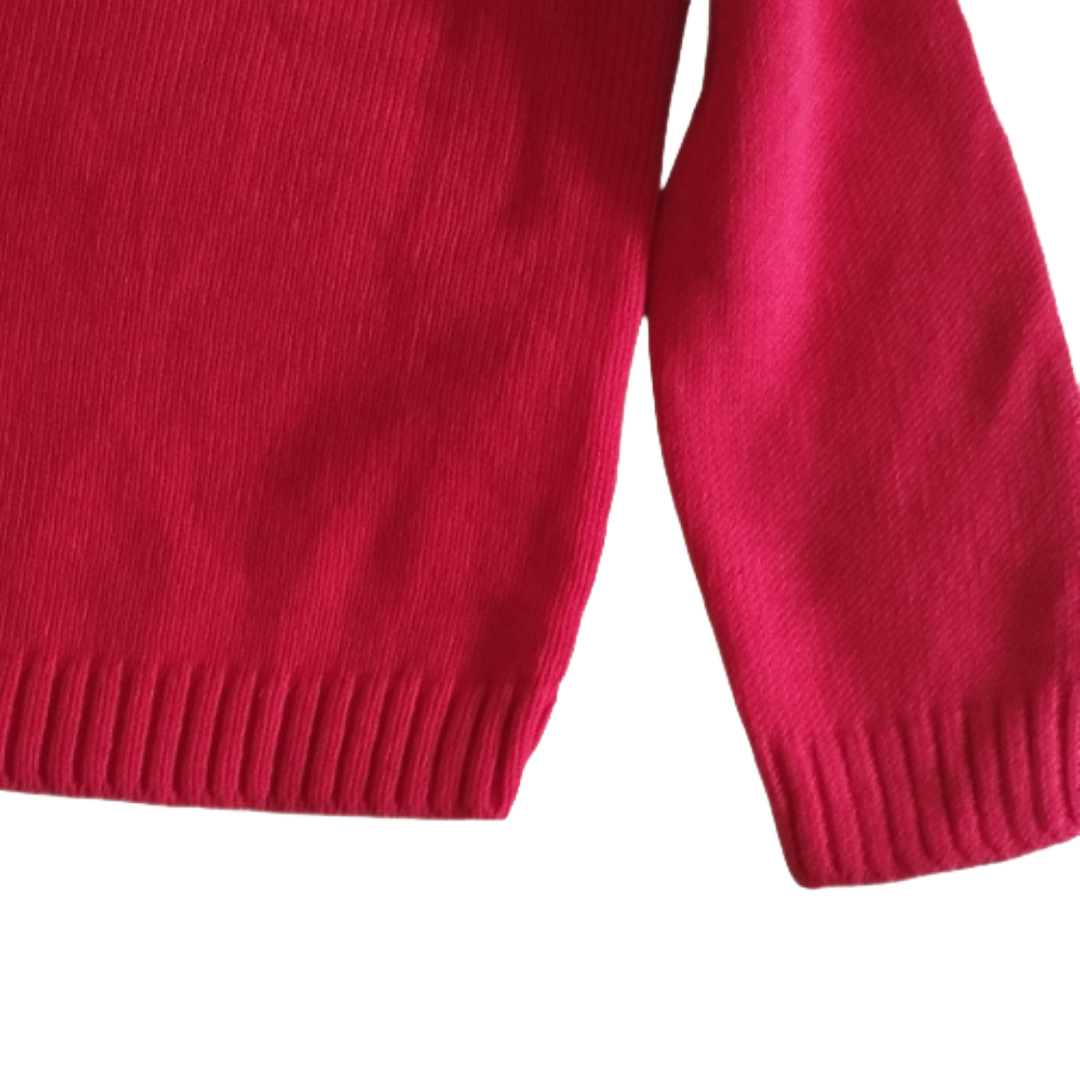 Bequemer Kinderpullover Rot mit Dekorativen Motiven, Perfekt für Alltag und Spiel