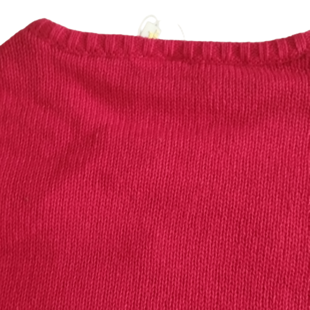 Bequemer Kinderpullover Rot mit Dekorativen Motiven, Perfekt für Alltag und Spiel