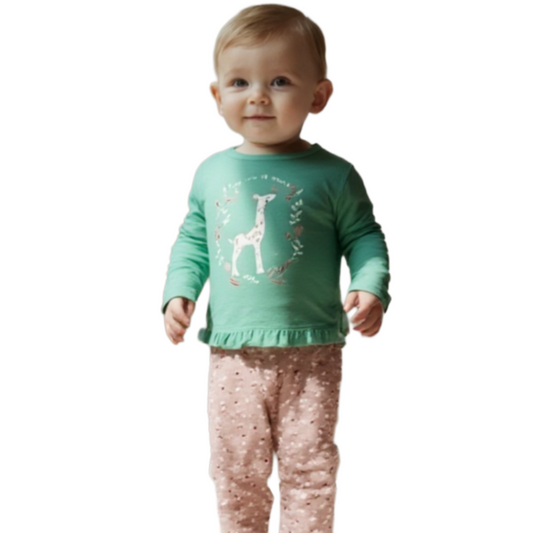 Bequemes und Stilvolles Kinder Set aus Baumwolle mit Tiermotiv,  Perfekt für den Alltag, Kindermode